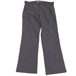 UB Tech Classic Fit 36X32 Gray Nylon Spandex Mens Pants With Zippered Pocket